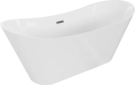 MEXEN/S Celia vana volně stojící 170 x 75, bílá, sifon a přepad grafit kartáčovaná 52331707500-66