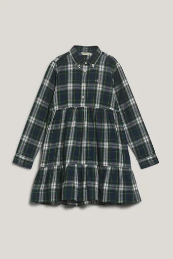 ŠATY GANT CHECKED FLANNEL BD SHIRT DRESS NAVY