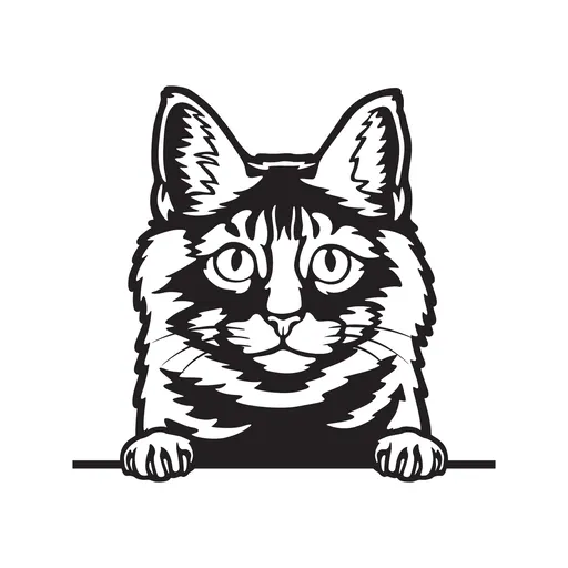 Vsepropejska Kurilský bobtail kočka dřevěná dekorace na zeď Rozměr (cm): 38 x 35