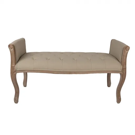 Béžovo-hnědá francouzská lavice Brocante uniq - 113*44*60 cm Clayre & Eef