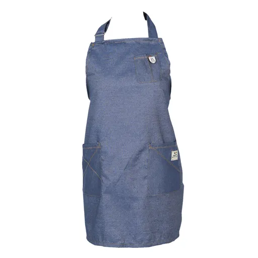 Bavlněná kuchyňská zástěra s denim provedením - 70*65 cm Clayre & Eef