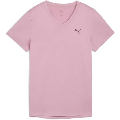 Puma W TAD ESSENTIAL VNECK TEE Dámské sportovní triko, růžová, velikost