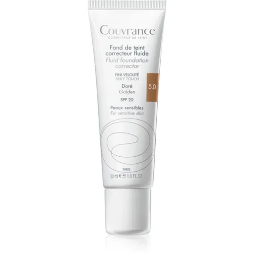 Avène Couvrance Fluid Foundation Corrector tekutý krycí make-up SPF 20 odstín 5.0 Golden 30 ml