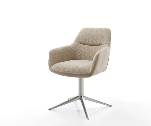 Otočná židle Pejo-Flex směs materiálů bláto Podstavec