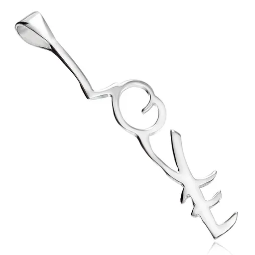 Přívěsek ze stříbra 925 - ozdobný nápis LOVE