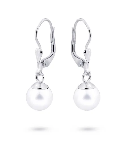 Cutie Jewellery Luxusní náušnice z bílého zlata s pravými perlami Z3015-55-C4-X-2 0,9 cm