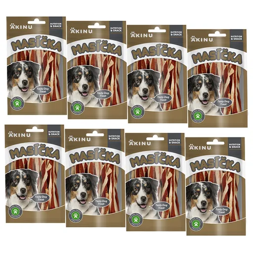 Akinu MASÍČKA Jehněčí twister pamlsek pro psy 8 x 75 g