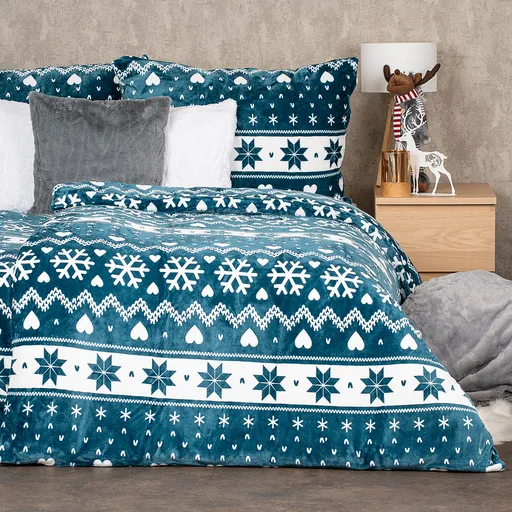 4Home Povlečení mikroflanel Nordic love, 140 x 220 cm, 70 x 90 cm