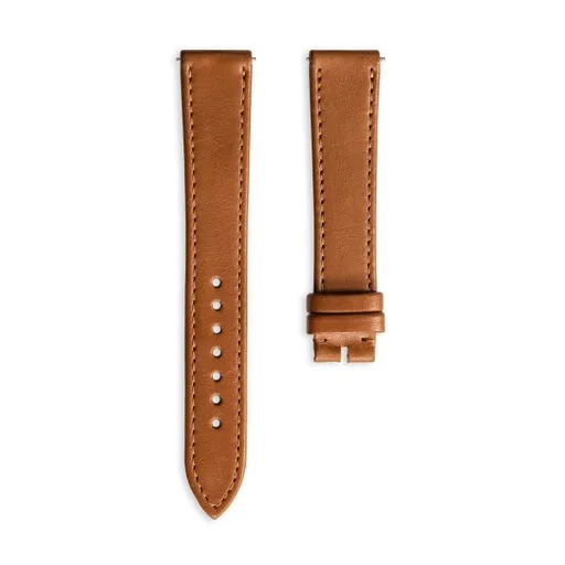 Kožený řemínek Vulcain Plain hnědý - 22 mm x 18 mm