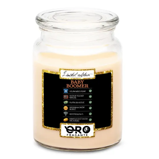 Svíčka Baby Boomer – nastavení (Vůně svíčky: Vanilka)
