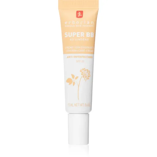 Erborian Super BB Covering Care-Cream BB krém pro bezchybný a sjednocený vzhled pleti malé balení odstín Nude 15 ml