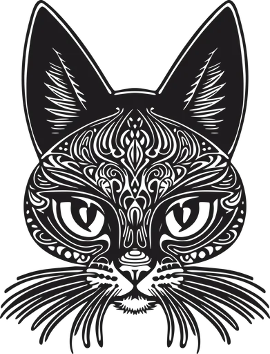 Vsepropejska Dřevěná mandala na zeď kočka 6 Rozměr (cm): 38 x 29, Dekor: Černá