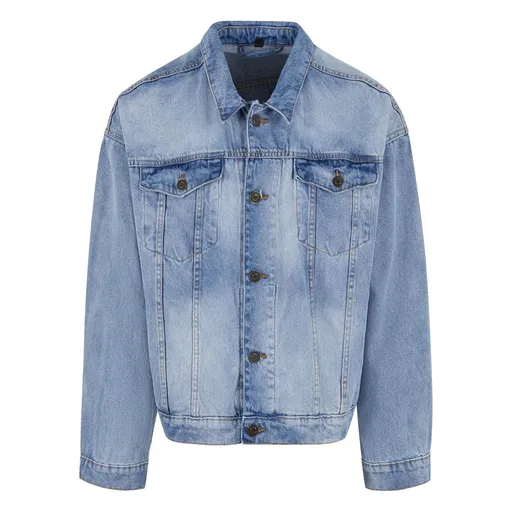 Build Your Brand Pánská džínová bunda - Světle modrá | 5XL