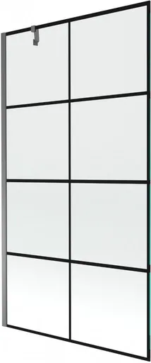 MEXEN/S Next vanová zástěna FIX 100 x 150, černá vzor, grafit metal 895-100-000-00-77-95