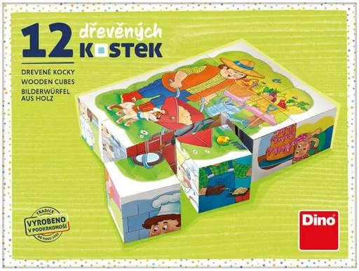 Dřevěné kostky Povolání – 12 kostek
