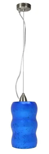 Závěsná lampa Trilogy s modrou skleněnou hlavicí