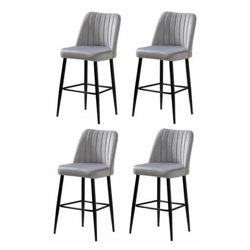 Sada barových židlí Vento Cream and Black, 4 ks, 4 ks