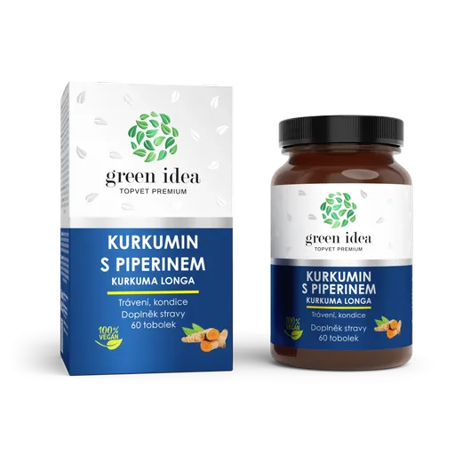 Kurkumin s piperinem bylinný extrakt  - tobolky 60 ks - Green idea
