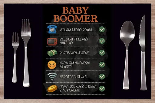 Prostírání Baby Boomer – nastavení
