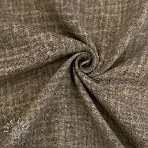 Dvojitá gázovina/mušelín Vintage taupe