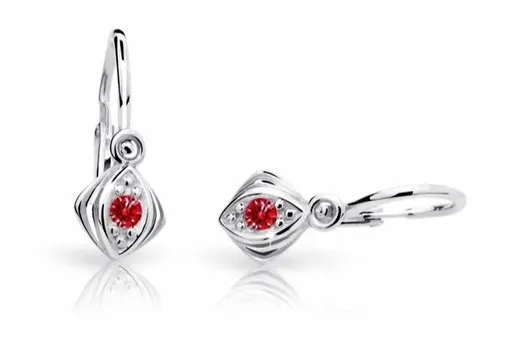 Cutie Jewellery Dětské náušnice z bílého zlata C1897-10-X-2 červená