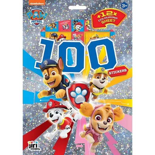 JIRI MODELS a.s. 100 samolepek s omalovánkovými listy Tlapková patrola