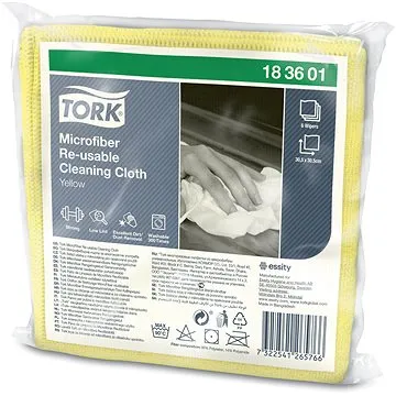 TORK Utěrky skládané netkané, mikrovlákno, žluté (7322541265766)