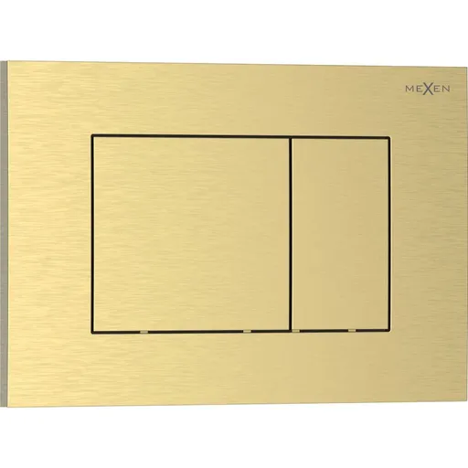 MEXEN Tex 02 splachovací tlačítko, zlatá kartáčovaná 6102-11