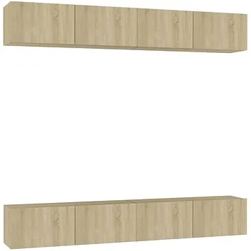 SHUMEE 4 ks dub sonoma, 100 × 30 × 30 cm (3078956)