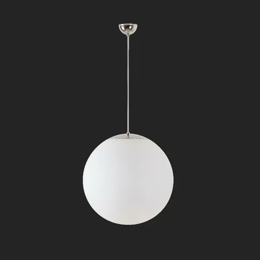 OSMONT ADR60362 ADRIA S4 závěsné skleněné svítidlo nerez leštěná / bílá IP40 3000 K 41W LED nouzové kombinované 3 h