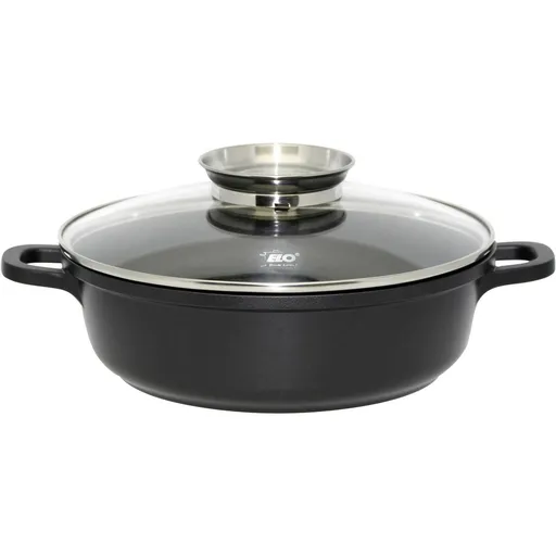 Elo 19628 Pekáč se skleněnou poklicí a aroma úchytem Alucast 28 cm, 28 cm