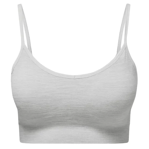 TriDri® Bezešvá sportovní podprsenka 3D Fit - Ledově šedý melír | XS