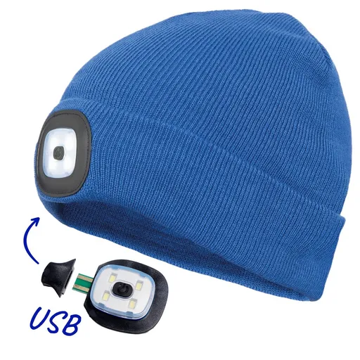 Cerva Čepice se světlem DEEL LED - Královská modrá