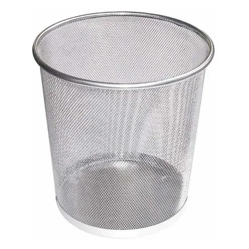 Odpadkový koš kovový 38x47cm, stříbrný
