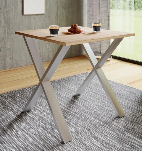 VCM Jídelní stůl Xona 80x50 X-nohy, dub sonoma