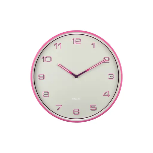 Karlsson 6013BP designové nástěnné hodiny růžová, pr.  40 cm