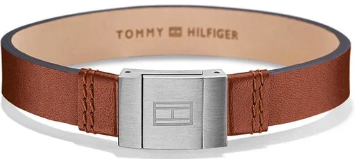 Tommy Hilfiger Stylový náramek z hnědé kůže 2700949