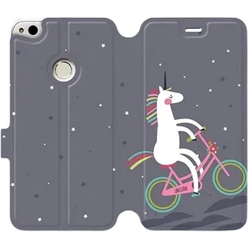 Flipové pouzdro na mobil Huawei P9 Lite 2017 - V024P Jednorožec na kole (5903226108770)
