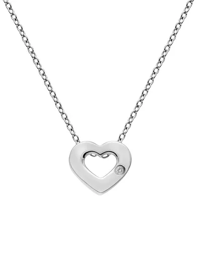 Hot Diamonds Stříbrný náhrdelník se srdíčkem Amulets DP747