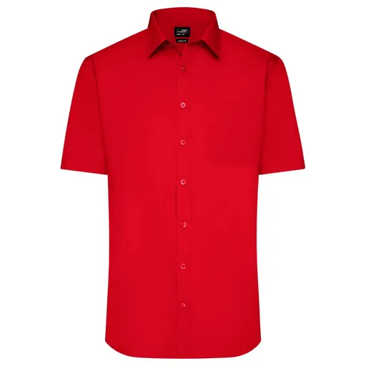 James & Nicholson (Daiber) Pánská košile s krátkým rukávem JN680 - Tomato | L