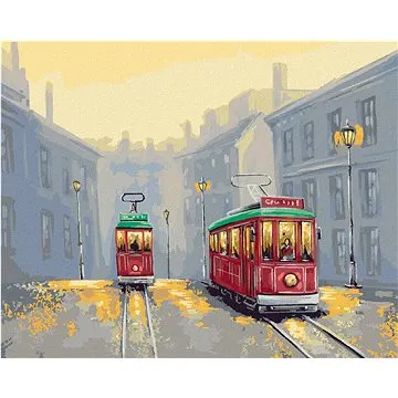 Staré tramvaje, 40×50 cm, bez rámu a bez vypnutí plátna (6043030)