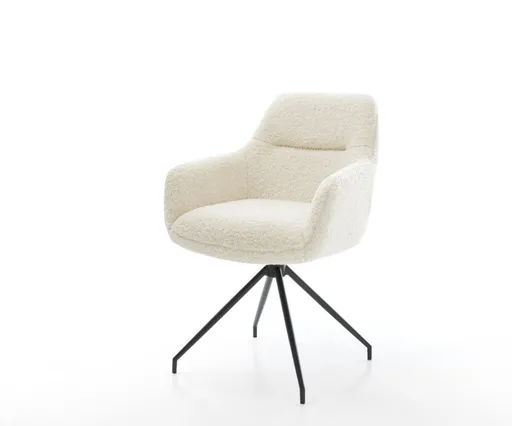 Jídelní židle Pejo-Flex plyšový manšestr béžová křížová podnož