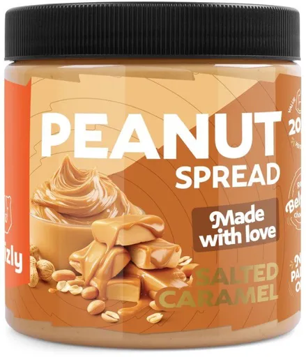 GRIZLY Arašídový krém slaný karamel 500 g (8595678413983)