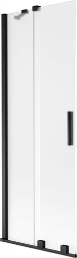 MEXEN/S Velar dvoukřídlá posuvná vanová zástěna 70 x 150, dekor, černá 896-070-000-31-70
