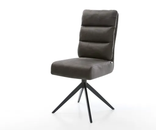 Otočná židle Pela-Flex mikrovlákno antracit vintage křížový rám