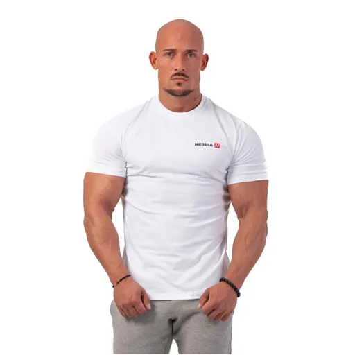 Pánské tričko Nebbia Minimalist Logo 291 White XXL