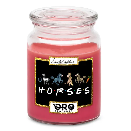 Svíčka Horses (Vůně svíčky: Višně v čokoládě)