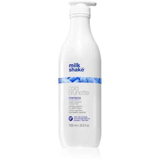 milk_shake® Cold Brunette Shampoo šampon neutralizující žluté tóny pro hnědé odstíny vlasů 1000 ml