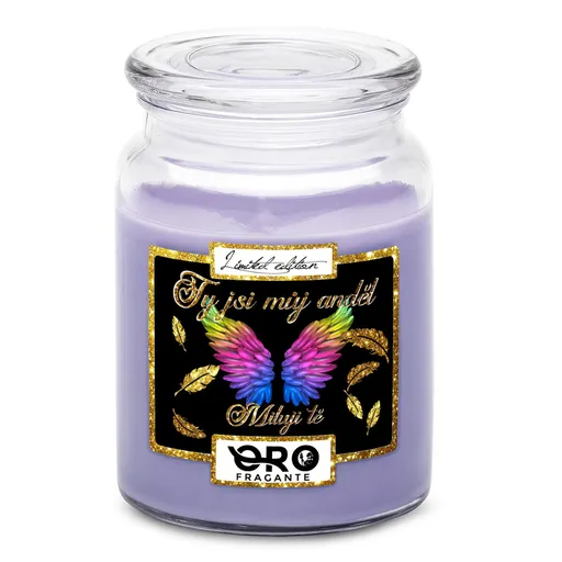 Svíčka Ty jsi můj anděl (Vůně svíčky: Levandule)