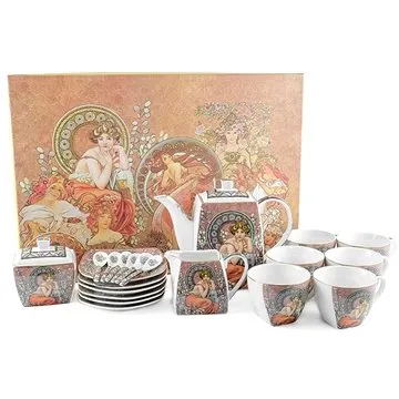 Home Elements luxusní čajová souprava pro 6 osob, Mucha tmavý (MUCHA0056)